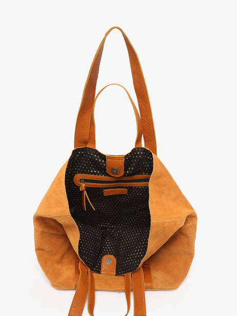 Schoudertas Jasmin Leder Pieces Bruin jasmin 17160092 ander zicht 3